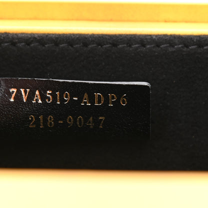 Fendi Vitello Fluffy Logo Vertical Box Yellow Box Black 8 of 9