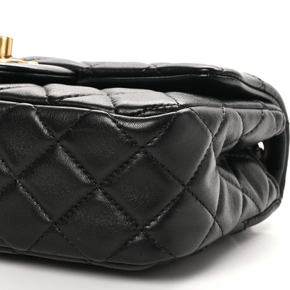 Chanel Lambskin Quilted Mini Rectangular Pearl Crush Flap Black 10 of 10