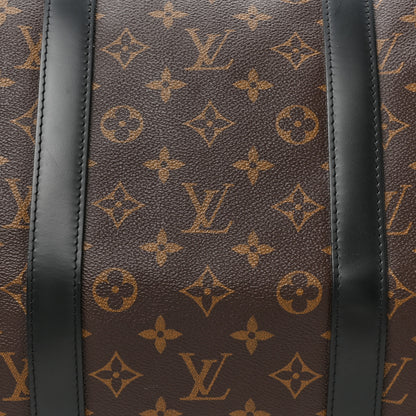 Louis Vuitton LOUIS VUITTON Monogram Macassar Keepall Bandouliere 55 7 of 11