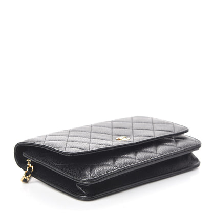 Chanel Caviar Quilted Wallet On Chain WOC Black 4 of 12