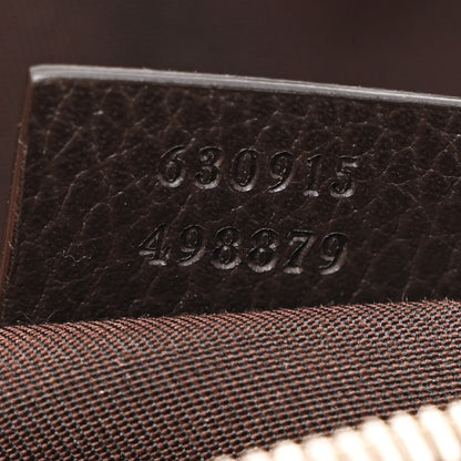 Gucci Monogram Dollar Calfskin Waist Pouch Beige Ebony Testa di Moro Marrone Scuro 7 of 10