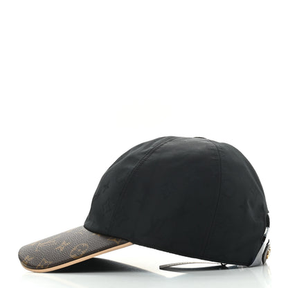 Louis Vuitton Polyester Silk Monogram LV Get Ready Cap M Black 4 of 9