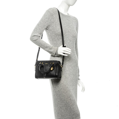 Alexander McQueen Pebbled Calfskin Mini Padlock Tote Black 2 of 8