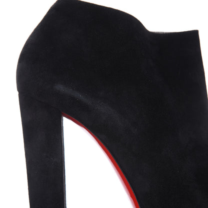 Christian Louboutin Veau Velours Rock and Gold 120 Ankle Booties 38.5 Black 11 of 13