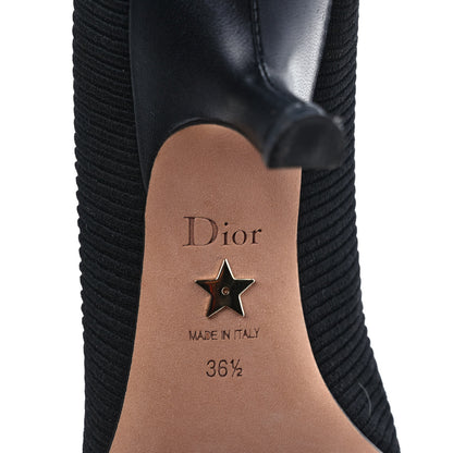 Christian Dior Technical Canvas Ribbon Embroidered J'Adior 65mm Pumps 36.5 Black 6 of 9