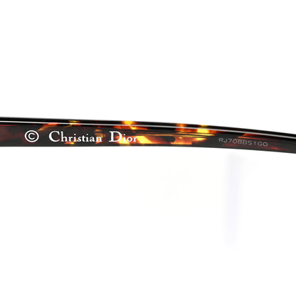 Christian Dior Abstract Square Mirrored Sunglasses Spotted Havana Purple 6 of 7