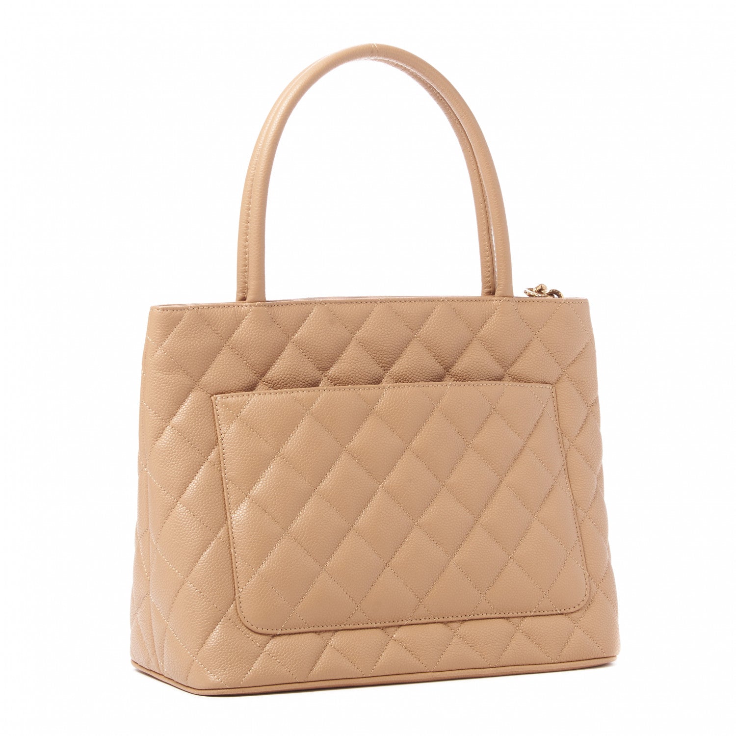 Chanel Caviar Quilted Medallion Tote Beige 2 of 9