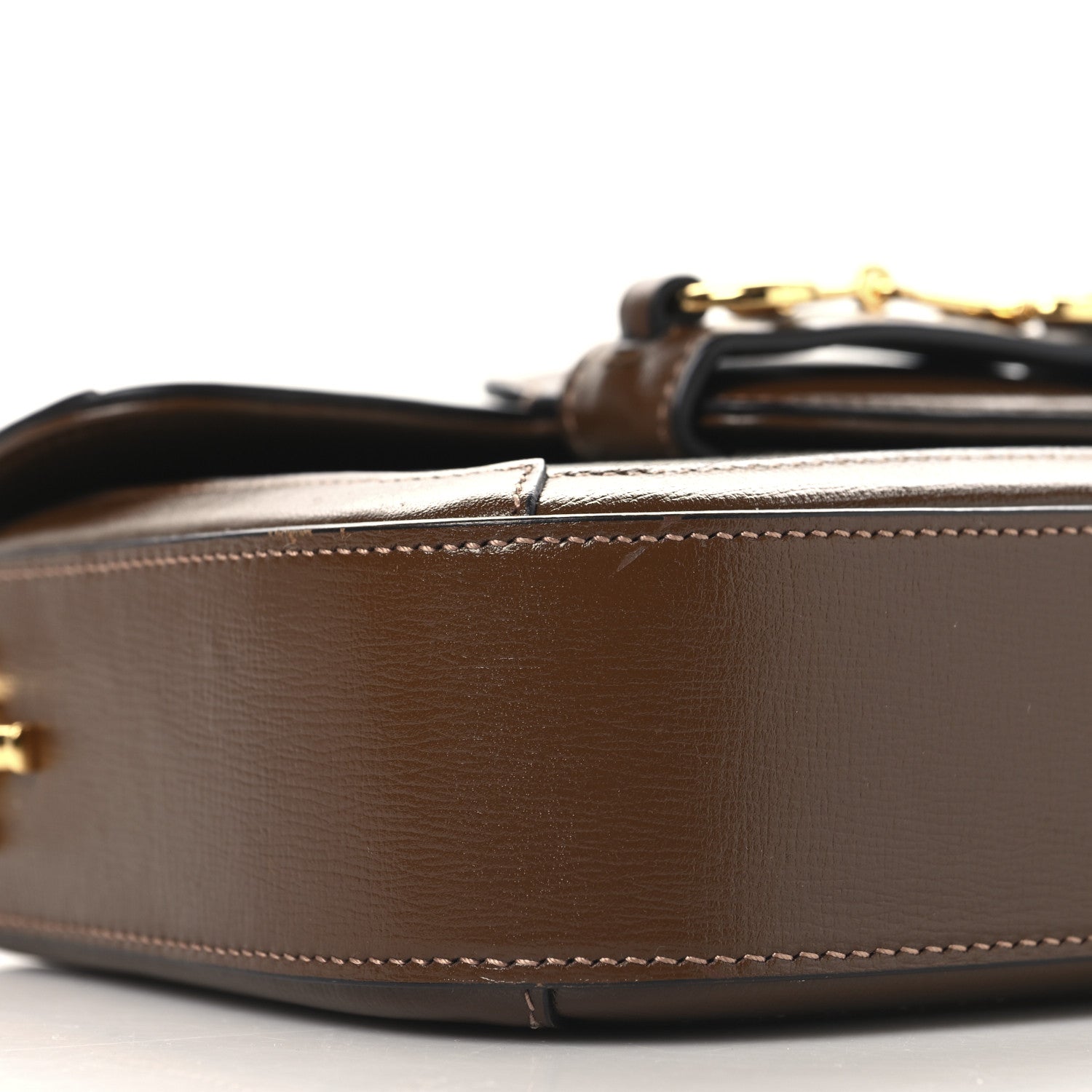 Gucci GG Supreme Monogram Web Mini Horsebit 1955 Shoulder Bag Beige Brown Sugar 9 of 11