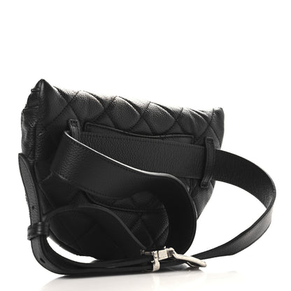 Chanel Grained Calfskin Quilted Waist Belt Bag Black 2 of 9