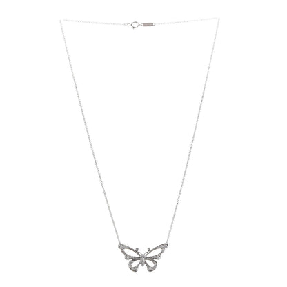 Tiffany Platinum Diamond .56ctw Enchant Butterfly Necklace 3 of 8