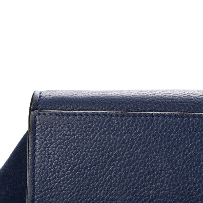 Celine Drummed Calfskin Suede Medium Trapeze Navy 11 of 11