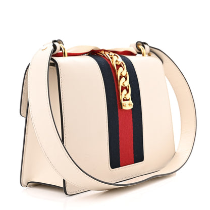 Gucci Calfskin Small Sylvie Shoulder Bag Off White 3 of 14