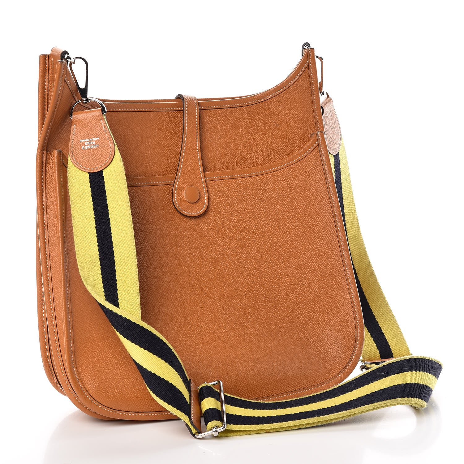 Hermes Epsom Amazone Evelyne III PM Toffee Bleu Indigo Lime 3 of 10
