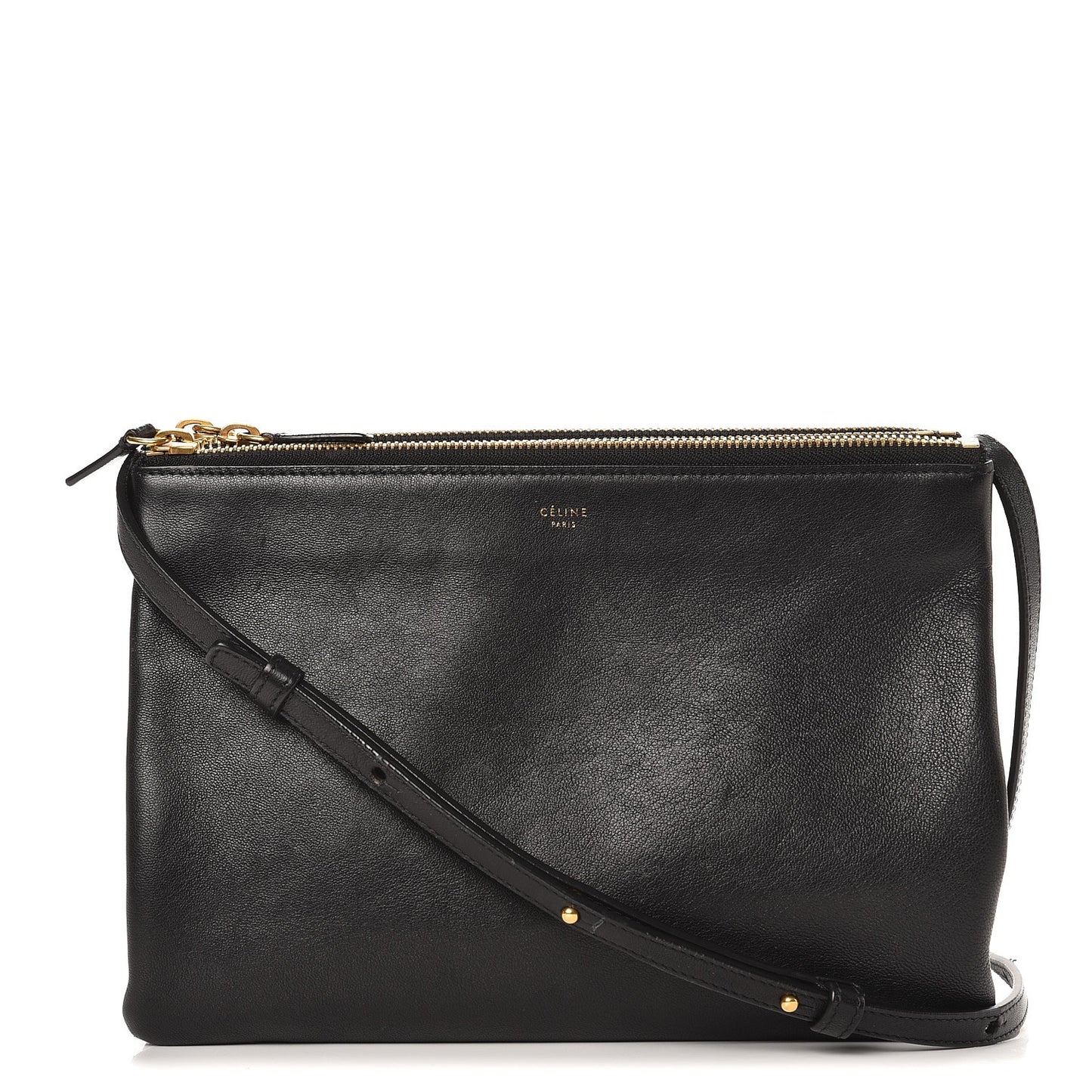 Lambskin Large Trio Crossbody Bag Black