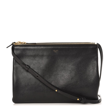Celine Lambskin Large Trio Crossbody Bag Black 1 of 10
