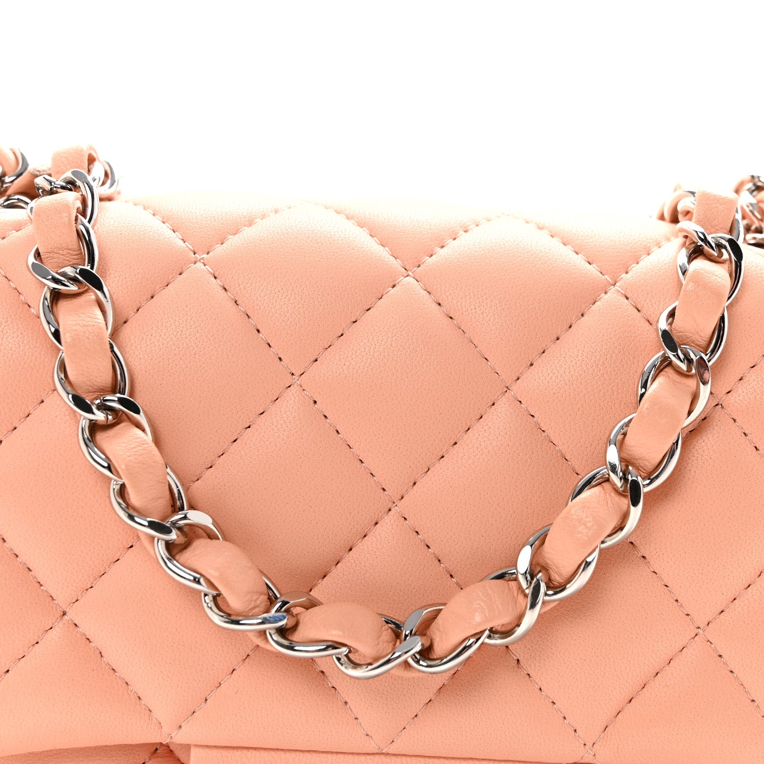 Chanel Lambskin Quilted Mini Square Flap Light Pink 8 of 10