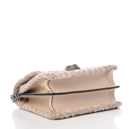 Fendi Calfskin Velvet Lace Up Small Kan I Shoulder Bag Nuvola Multicolor 4 of 7