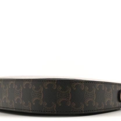 Celine Triomphe Canvas Calfskin Medium Tilly Triomphe Shoulder Bag Tan 10 of 10