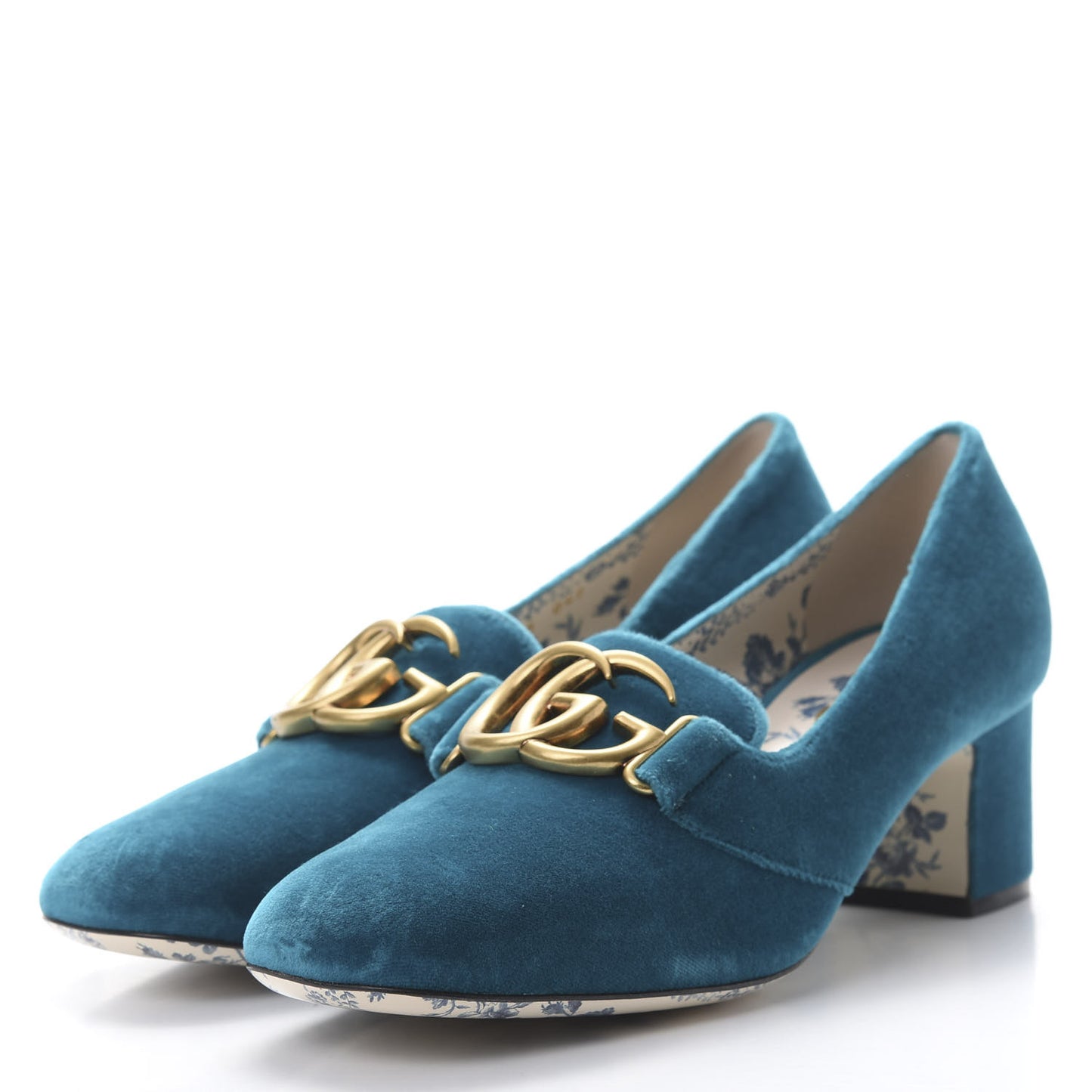 Softy Velvet GG Victoire 55mm Loafer Pumps 40 Pavone