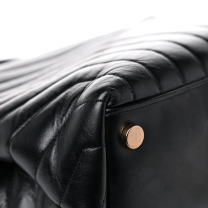 Saint Laurent Calfskin Y Quilted Monogram Large Loulou Chain Satchel Black 10 of 23