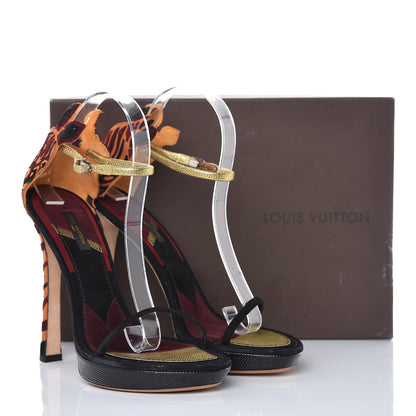 Louis Vuitton Artiface Suede Sandal Heels 39 Black 12 of 12