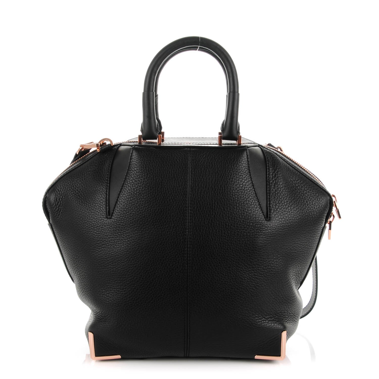 Alexander Wang Pebbled Calfskin Small Emile Soft Black Rose Gold Hardware 1 of 8