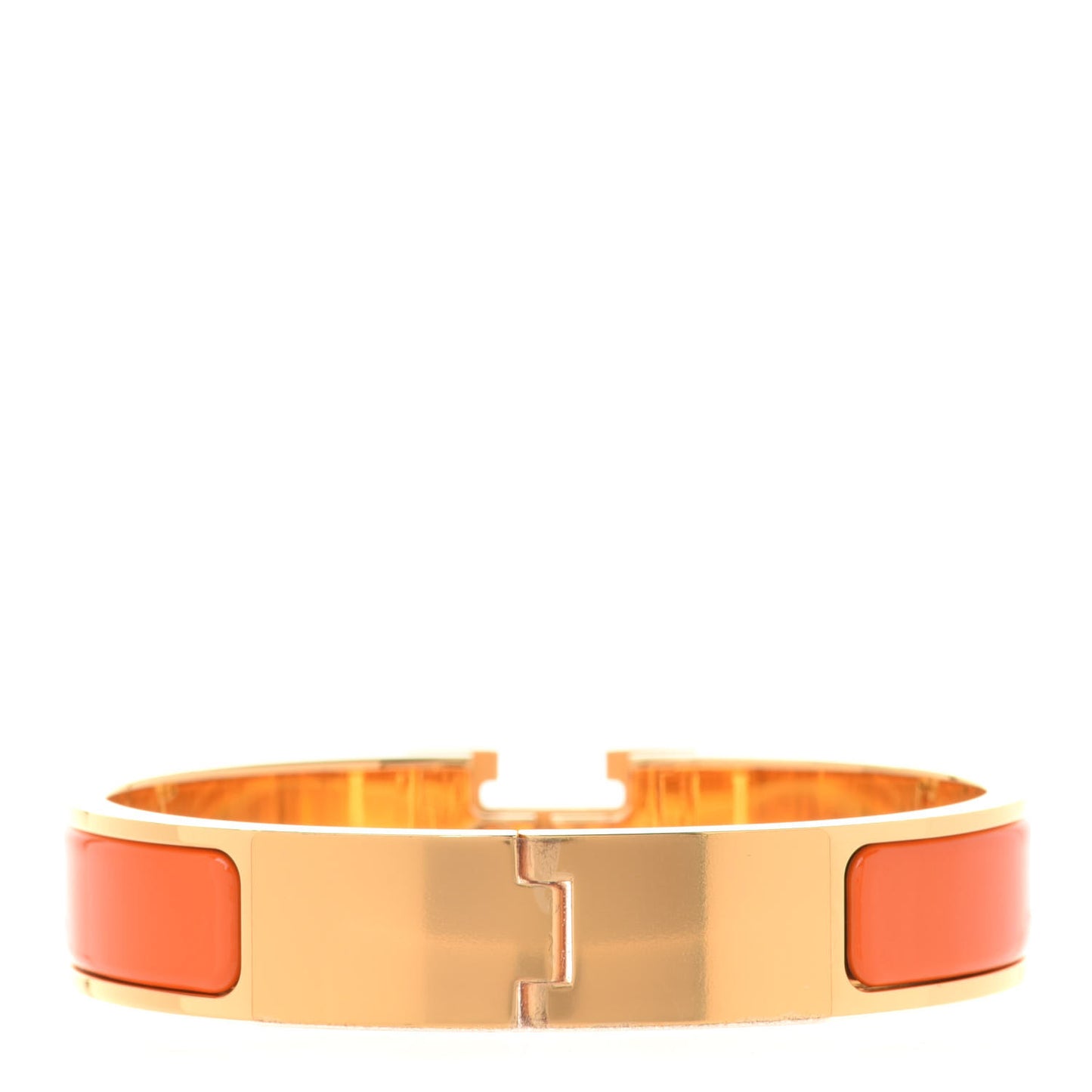 Enamel Narrow Clic Clac H Bracelet PM Orange