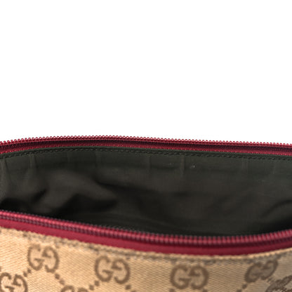 Gucci Monogram Calfskin Perforated Medium Flat Messenger Bag Red 9 of 12