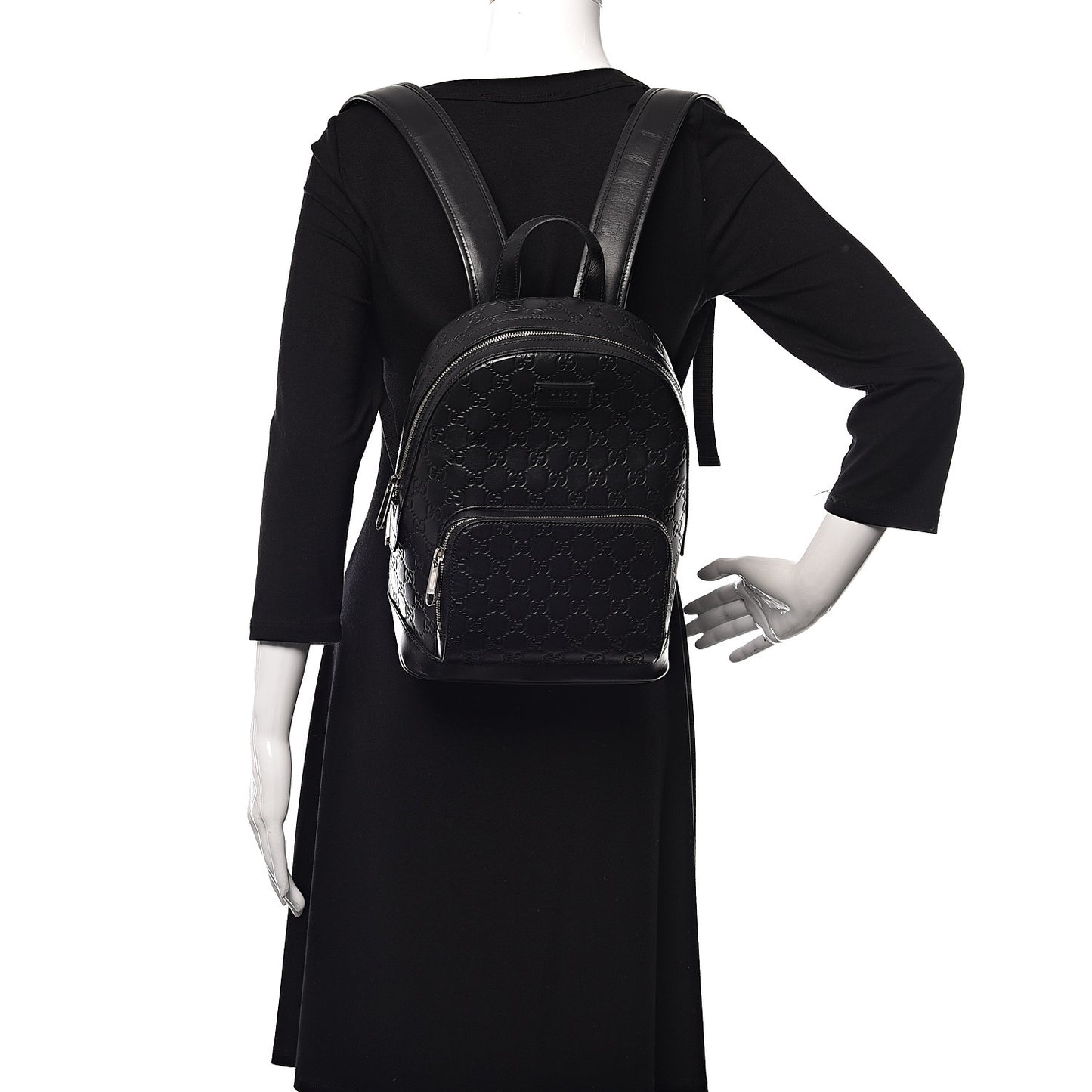 Guccissima Signature Small Day Backpack Black