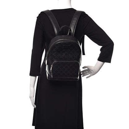 Gucci Guccissima Signature Small Day Backpack Black 2 of 9
