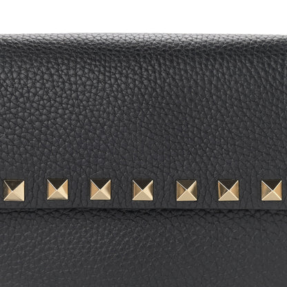 Valentino Garavani Grainy Calfskin Rockstud Crossbody Pouch Black 10 of 10