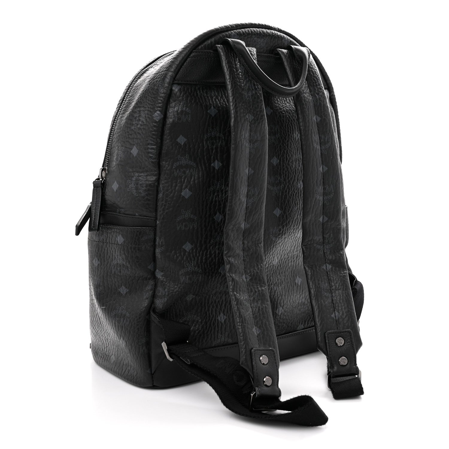 MCM Visetos Studded Medium Dual Stark Backpack Black 3 of 13