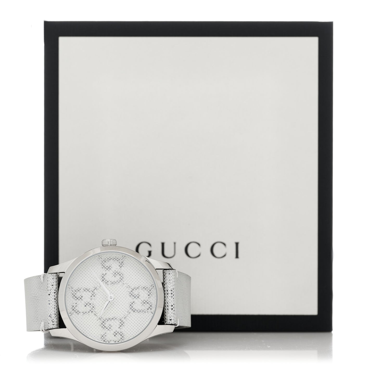 Stainless Steel Calfskin 38mm G-Timeless GG Hologram Quartz Watch