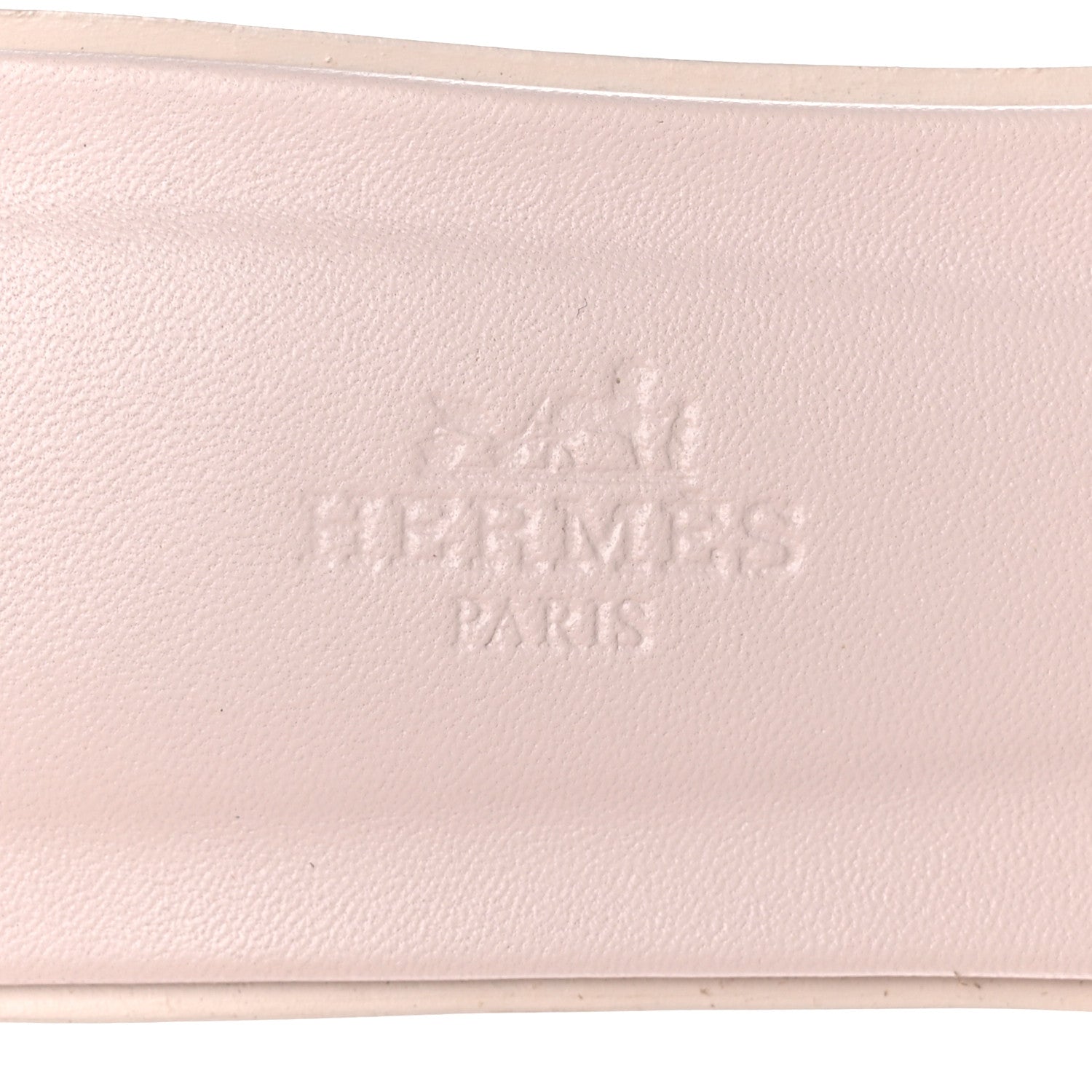 Hermes Box Calfskin Oran Sandals 38.5 Rose Pale 7 of 9