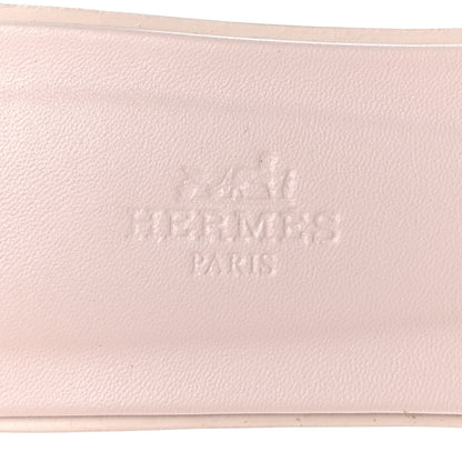 Hermes Box Calfskin Oran Sandals 38.5 Rose Pale 7 of 9