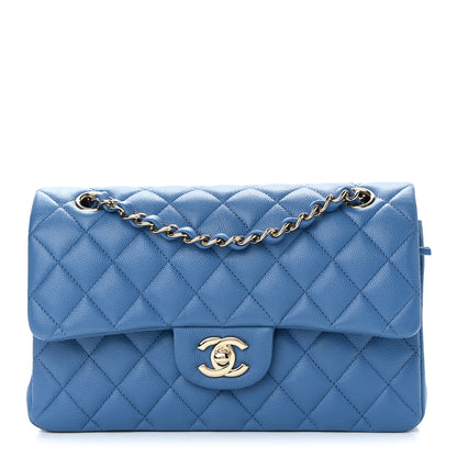 Chanel Caviar Quilted Small Double Flap Blue 1 of 10