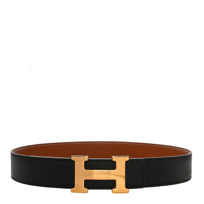 Hermes Swift Epsom 32mm H Belt 70 Black Gold 1 of 10