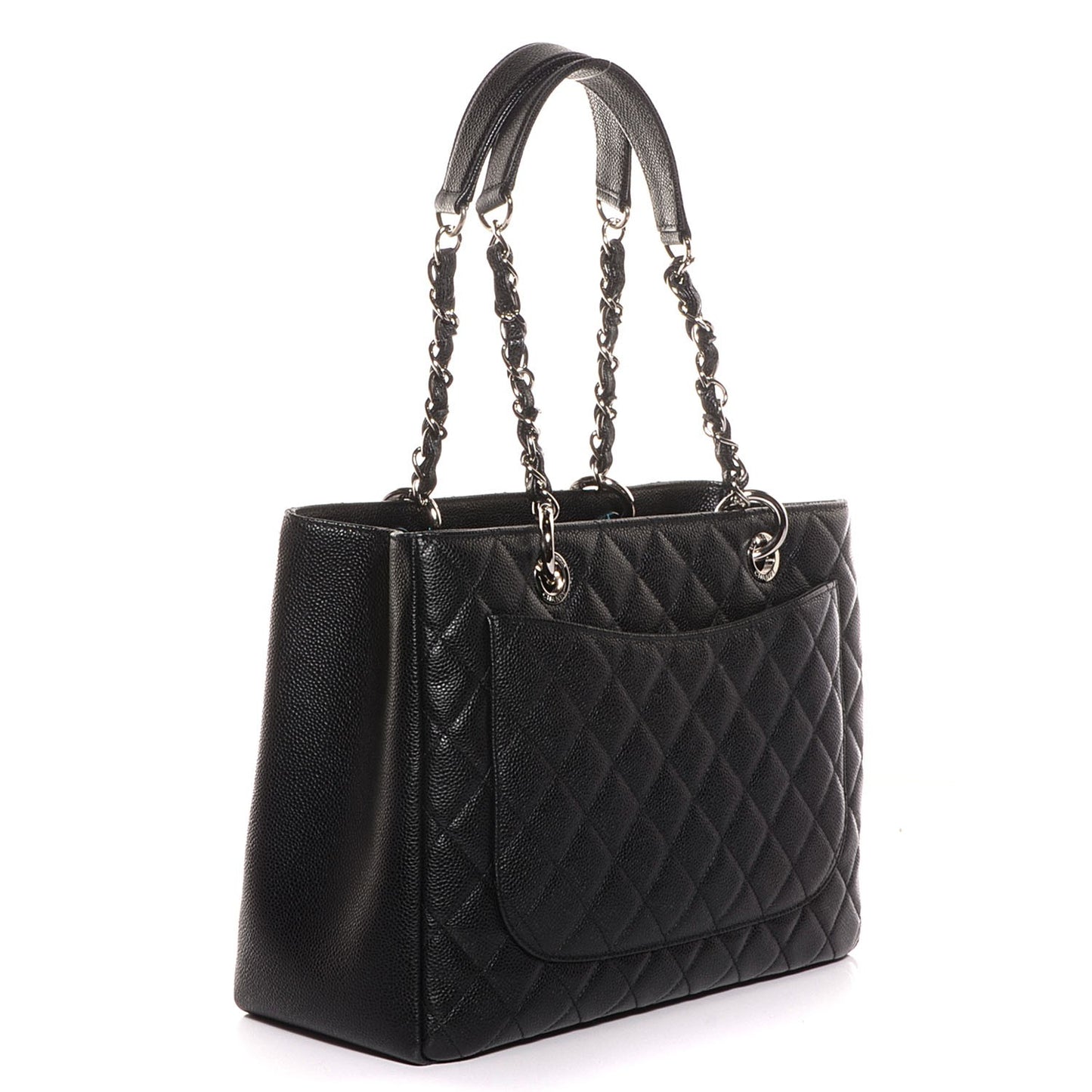 Caviar Quilted Grand Shopping Tote GST Black