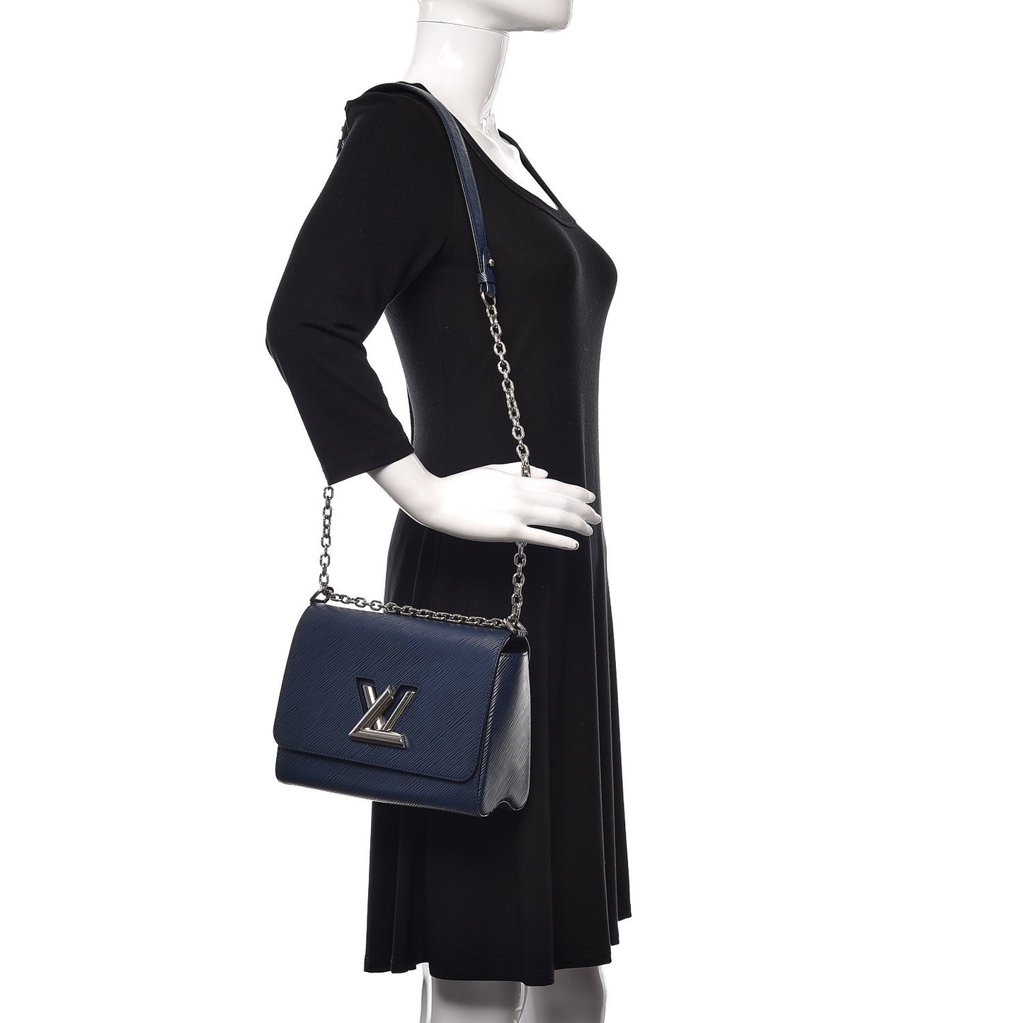 Epi Twist Shoulder Bag MM Indigo