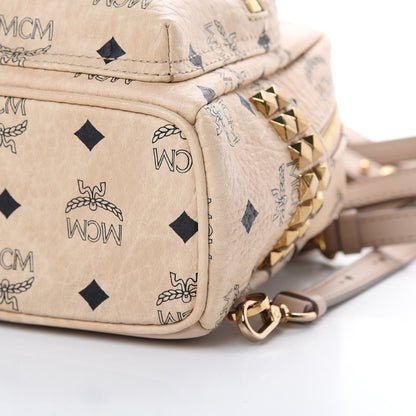 MCM Visetos Side Stud X-Mini Stark Backpack Beige 10 of 11