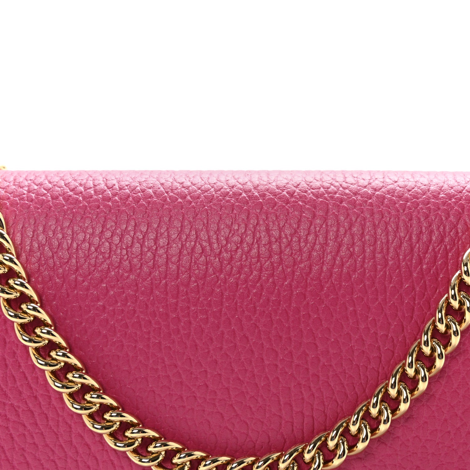 Gucci Dollar Calfskin Mini GG Marmont Chain Wallet Box Pink 7 of 9