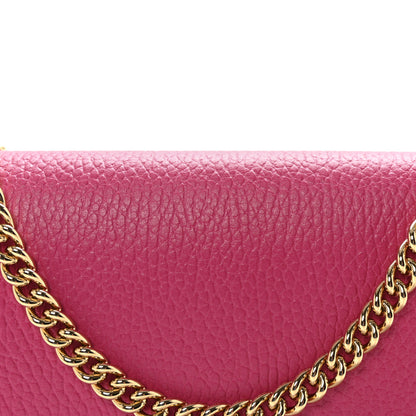 Gucci Dollar Calfskin Mini GG Marmont Chain Wallet Box Pink 7 of 9