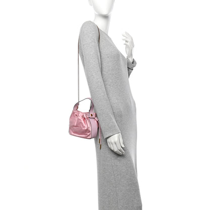 Versace Satin Medusa Drawstring Bucket Bag Pink 2 of 9