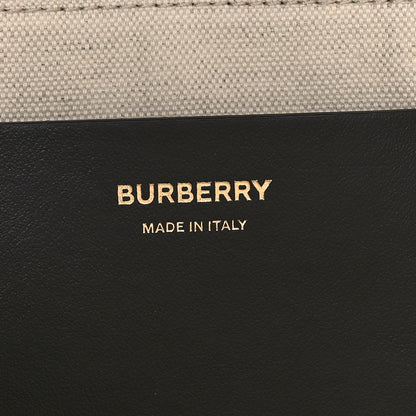 Burberry Canvas Smooth Calfskin Medium Two Tone Freya Tote Black 6 of 10
