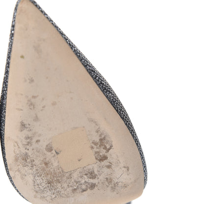 Jimmy Choo Glitter Pointy Toe Romy 100 Pumps 39 Anthracite 8 of 11