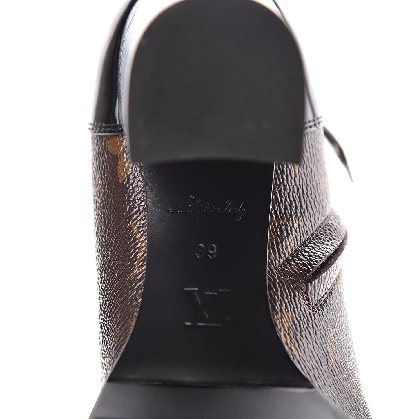 Patent Calfskin Monogram Star Trail Ankle Boots 39 Black