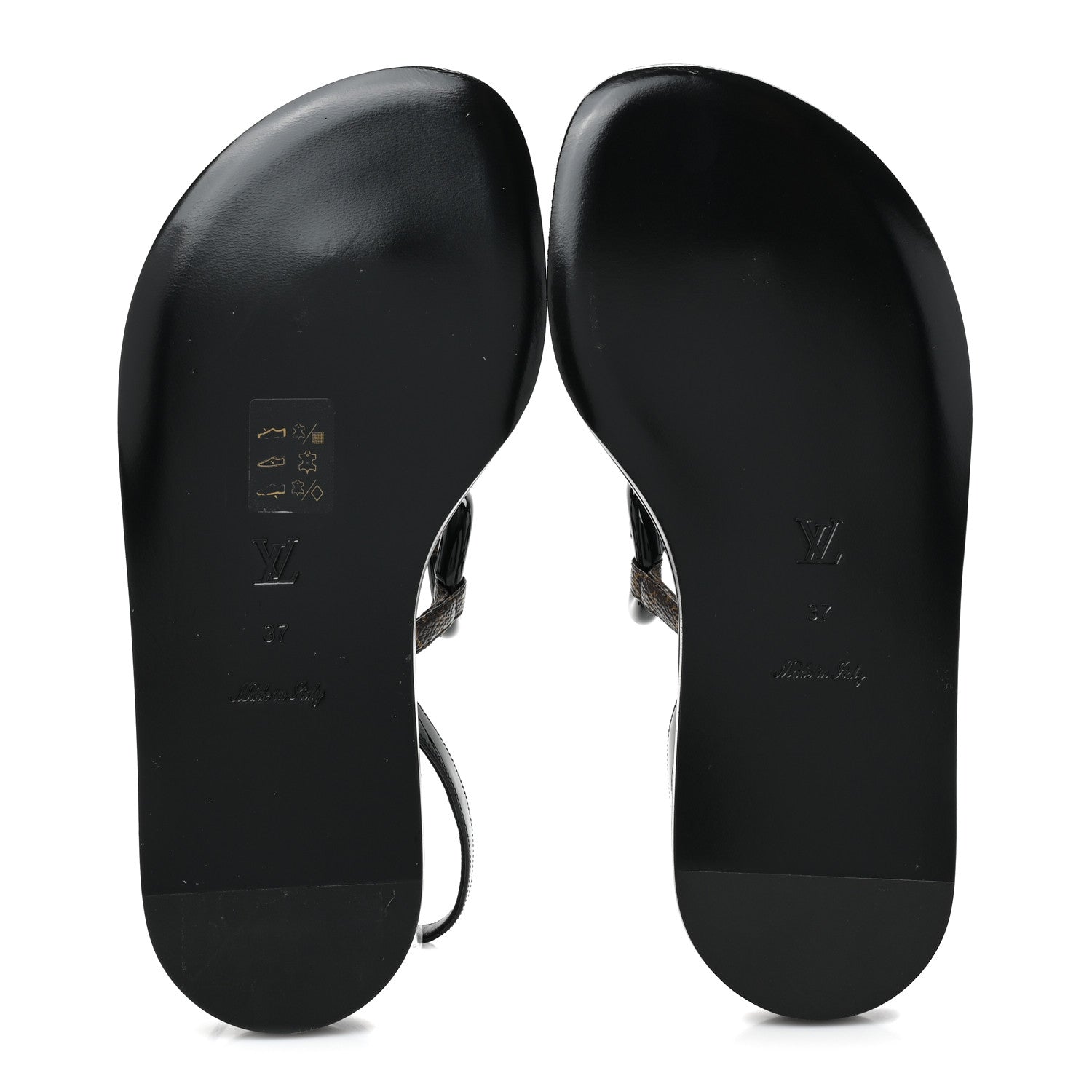 Louis Vuitton Patent Monogram Vedette Mule Sandals 37 Black 5 of 7