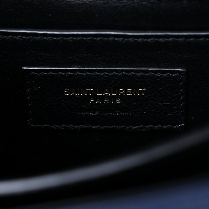 Saint Laurent Calfskin Mini Classic Monogram Cassandra Top Handle Bag Blue 6 of 8