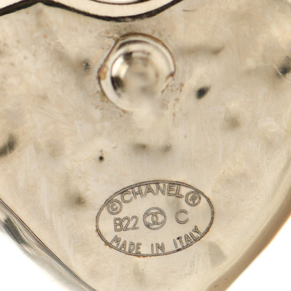 Chanel CC Heart Earrings Gold 4 of 4