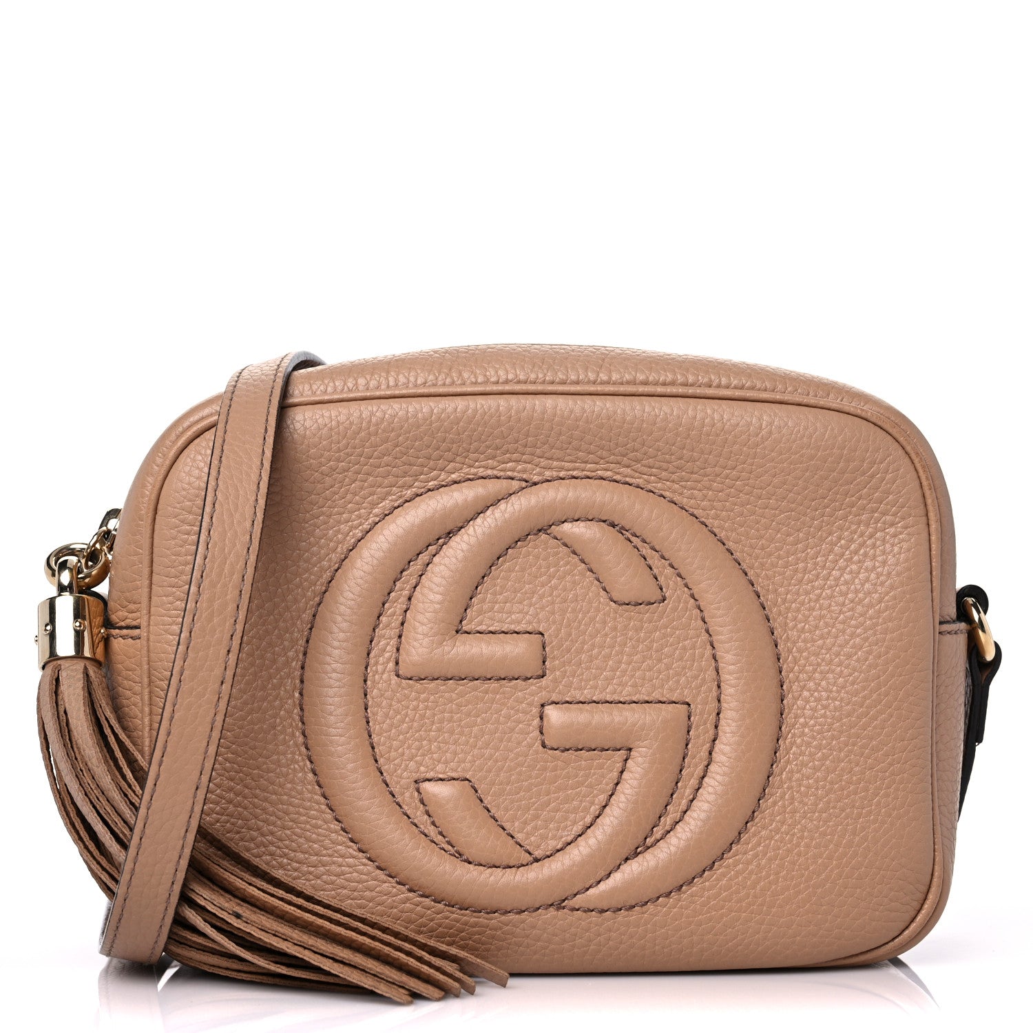 Gucci Pebbled Calfskin Small Soho Disco Bag Rose Beige 1 of 12